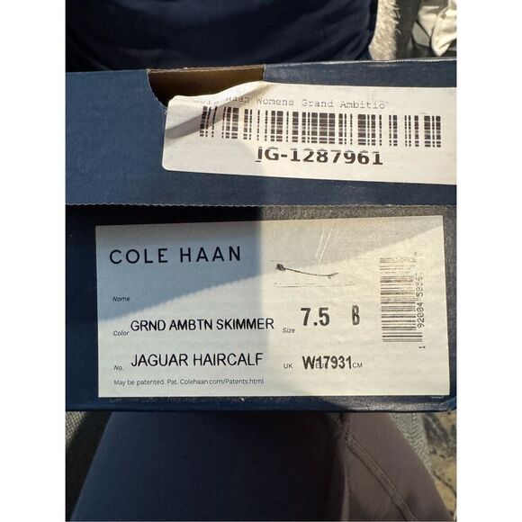 Cole Haan Grand Ambition Skimmer Jaguar Haircalf 7.5 medium new in box - Picture 6 of 12